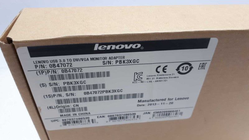 Lenovo USB 3.0 to DVI / VGA Monitor Adapters / 0B47072 &