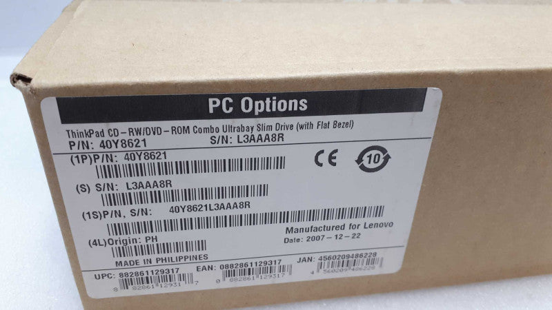 New Sealed Lenovo ThinkPad CD-RW/DVD-ROM Combo Ultrabay Slim Drive 40Y8621 &