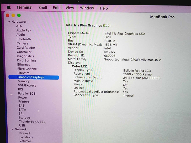 Apple Macbook Pro 2017 13\\" Core i5-7267U @ 3.1GHz 16GB DDR3 500GB SSD [Read] (