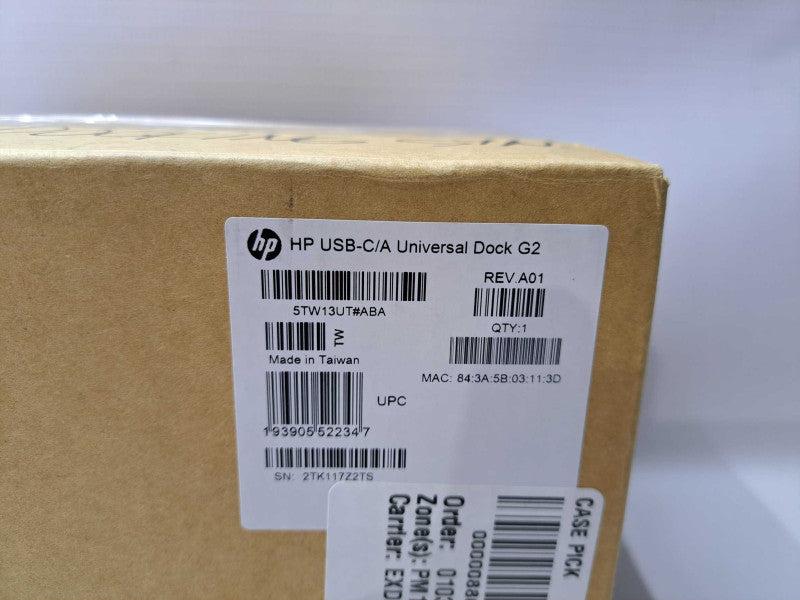 New HP USB-C/A Universal Dock G2 - 5TW13UT#ABA Open Box + 120W Adapter )