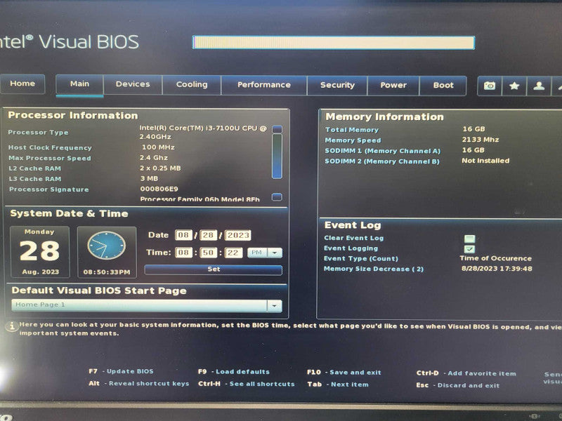 Intel NUC (BOXNUC7i3BNK) Core I3-7100U - 16GB RAM - 256GB SSD + Power Adapter