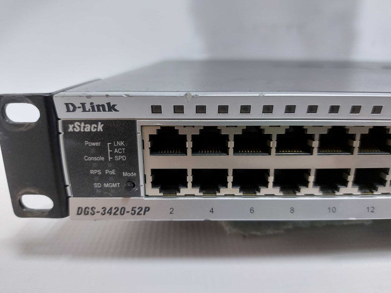 D-Link Xstack DGS-3420-52P L2+ Managed Stackable PoE Gigabit Switch Fact Rese #