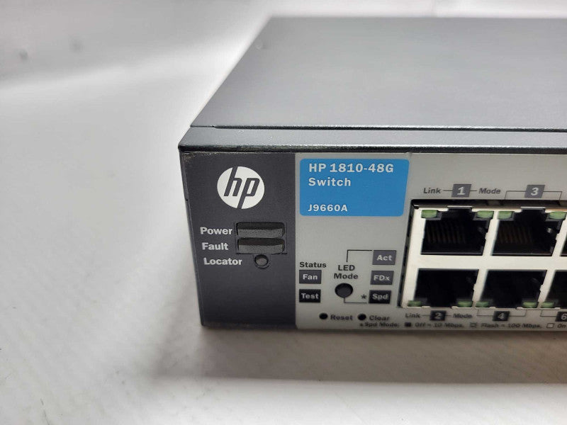 HP J9660A V1810-48G 48 Port Gigabit Network Switch with Rack Mount Ears $