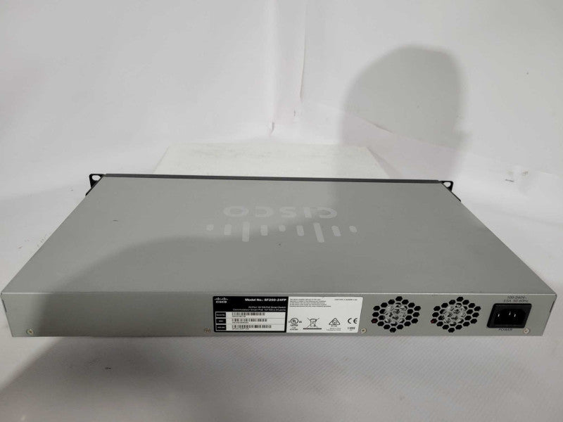 Cisco SF200-24FP 24x 10/100M PoE RJ45 2x SFP Smart Switch w RackMount Ears !