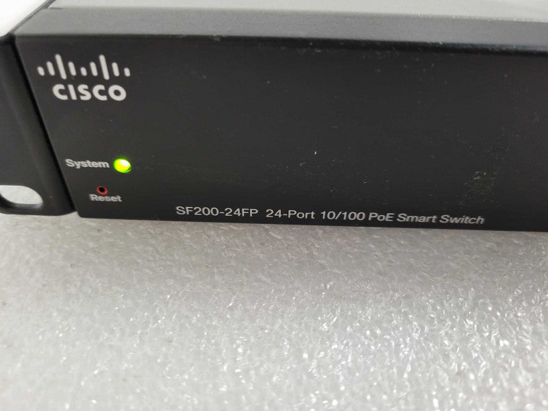 Cisco SF200-24FP 24x 10/100M PoE RJ45 2x SFP Smart Switch w RackMount Ears !