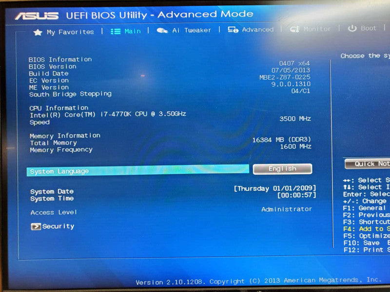 Asus Custom PC - Intel i7-4770k @ 3.5 GHZ 16GB DDR3 GTX660 3G 700W PSU (READ)