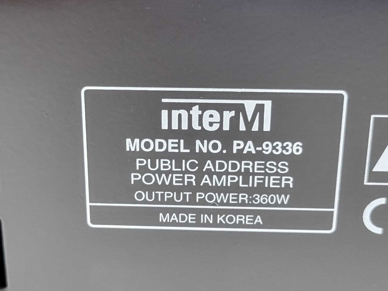InterM PA-9336 Public Address Power Amplifier 360W, READ _