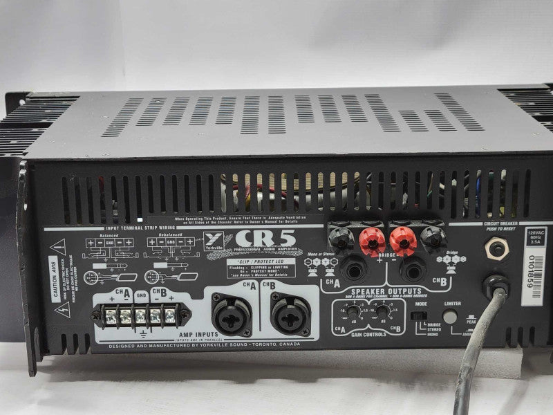 Yorkville CR-5 power amplifier, READ _