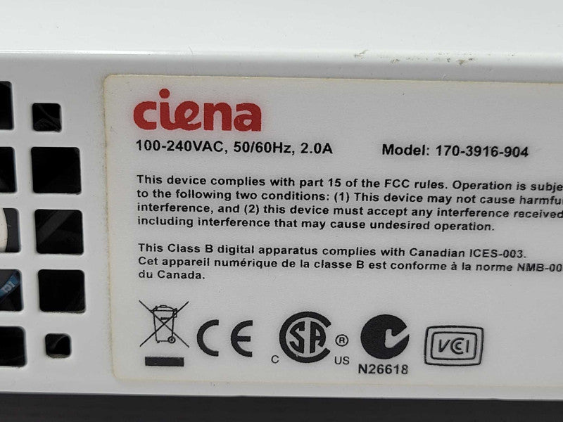 Ciena 3916 Series Service Delivery Switch 170-3916-904, Read _