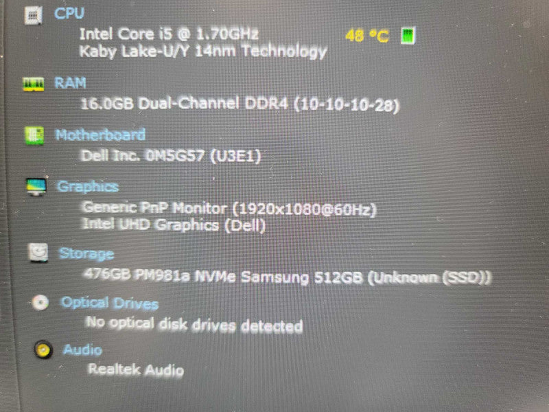 Dell Latitude 7410 i5-10310U @ 1.70GHz, 16GB DDR4, 512GB m.2 QÎ²
