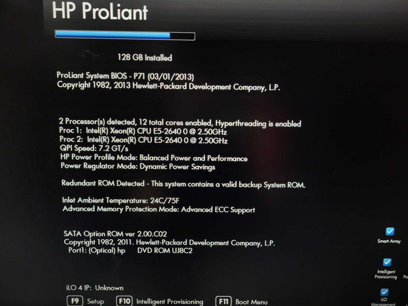HP ProLiant DL360p Gen8 2x E5-2640 0 128GB ECC DDR3 No HDD 2.5\\" P420i 2x PSU $