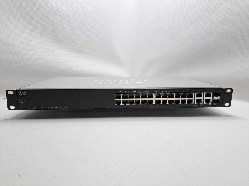 Cisco SF300-24PP 24-Port Fast 10/100 Ethernet PoE+ Managed Switch )
