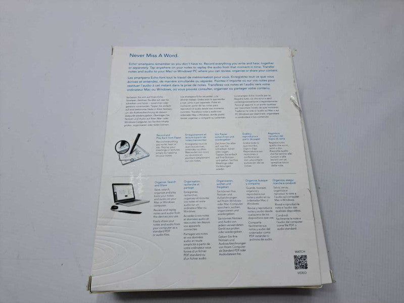 LiveScribe ECHO Smart Pen 2GB Write Read Record Q!