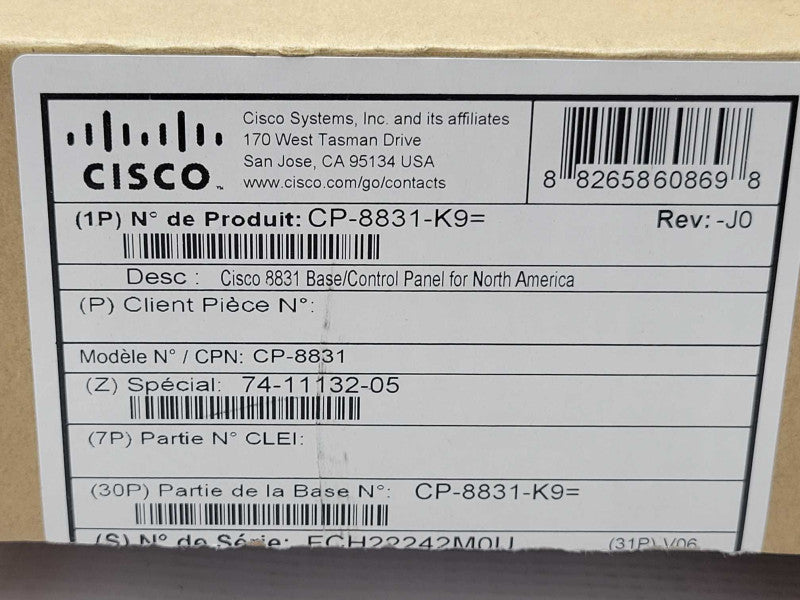 Cisco CP-8831-K9 Unified IP Conference Phone Base w/ Control Unit _