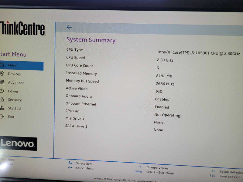 Lenovo ThinkCentre M70q Gen2 - Core i5-10500T | 8GB RAM | NO HDD (READ)