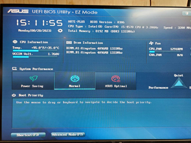 Custom PC - Intel i5-4570 @ 3.20 GHZ 8GB DDR3 475W PSU