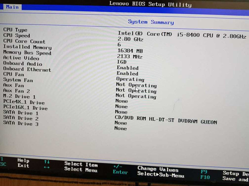 Lenovo Thinkcentre M720s SFF Desktop i5-8400 CPU @ 2.80GHz 16GB DDR4  Ram