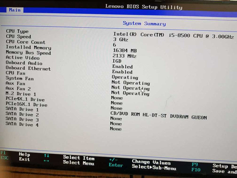 Lenovo Thinkcentre M920s SFF Desktop i5-8500 CPU @ 3.00GHz 16GB DDR4 Ram