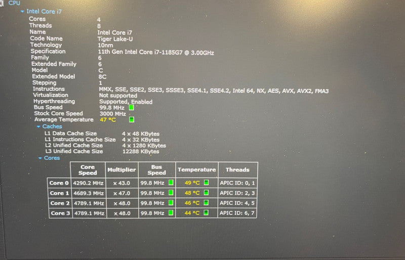 DELL Latitude 7420 Intel Core i7-1185G7 @3.00GHz 16 GB RAM 256 GB SSD