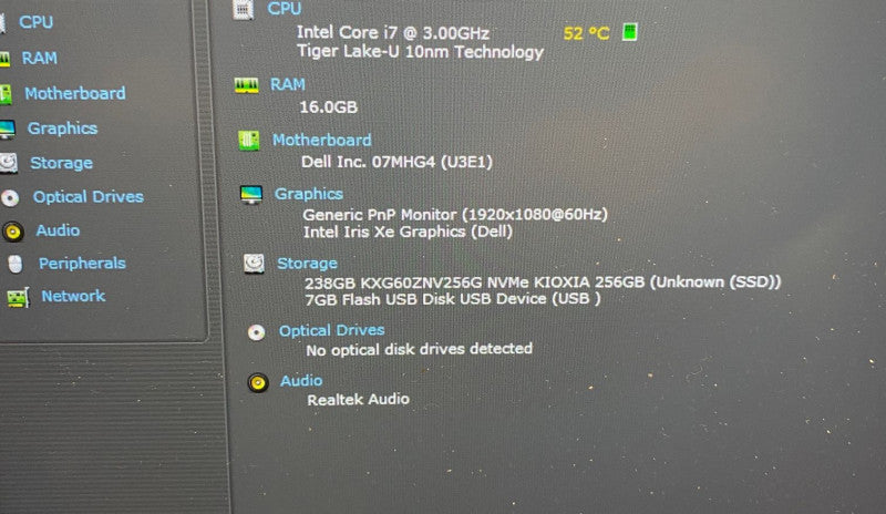 DELL Latitude 7420 Intel Core i7-1185G7 @3.00GHz 16 GB RAM 256 GB SSD