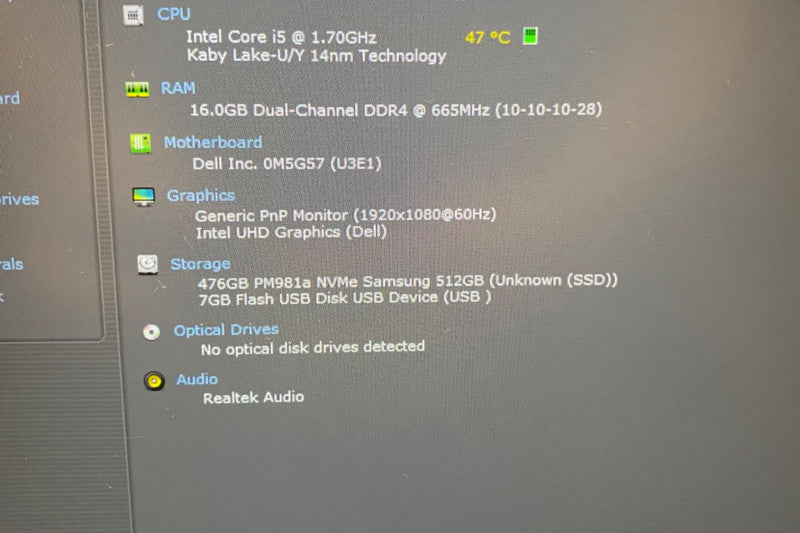 DELL Latitude7410 Touch i5-10310 @1.7GHz 16GB RAM 512GB SSD NO POWER ADAPTER!