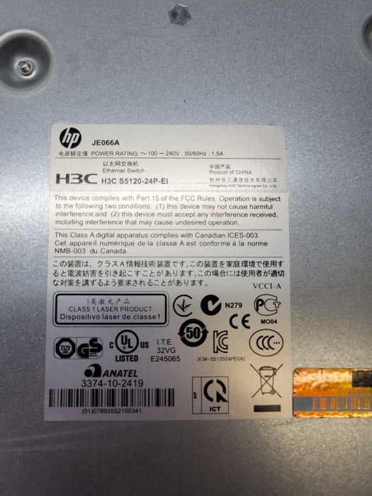 HP A5120 Series JE066A 10/100/1000Base-T HP A5120-24G El Gigabit Q