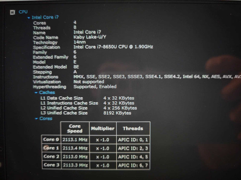 Surface Pro 5th Gen(1807) i7-8650U @ 1.9GHz 16GB RAM 500GB SSD READ $
