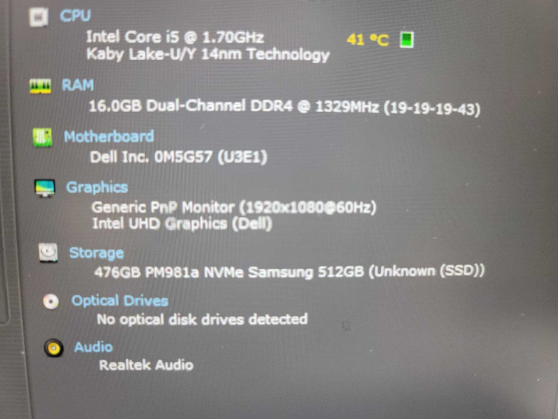 Dell Latitude 7410 i5-10310U @ 1.70GHz, 16GB DDR4, 512GB m.2 Î²