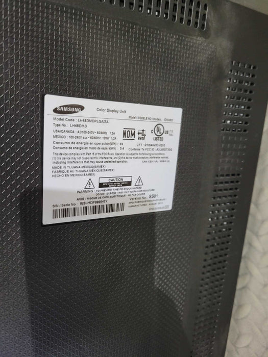 Samsung DM48D 48â³ Full HD Slim Direct-LED-Backlit Commercial LCD Display !