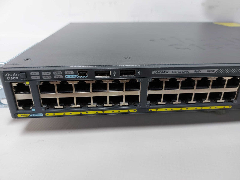 Cisco Catalyst 2960-X Series PoE 740W WS-C2960X-48FPD-L V08 / Factory Reset #