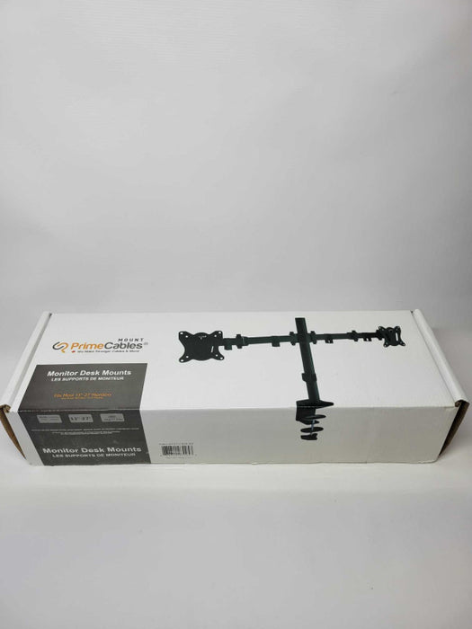 Full Motion Dual Monitor Desk Mount for 13\\"-27\\" Monitors - PrimeCablesÂ® Q