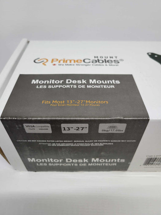 Full Motion Dual Monitor Desk Mount for 13\\"-27\\" Monitors - PrimeCablesÂ® Q