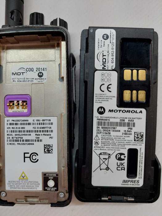 2x Motorolla Walkie Talkie Radio Model: XPR 3500e 2-way radios