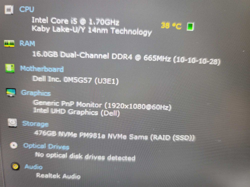Dell Latitude 7410 i5-10310U @ 1.70GHz, 16GB DDR4, 512GB NVMe **rEAD Î²