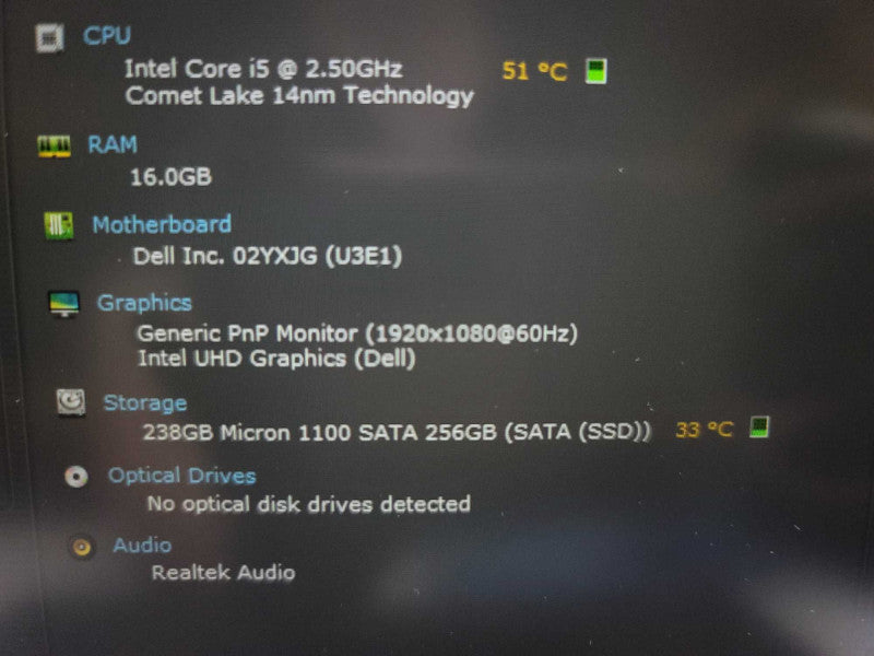 Dell Latitude 5411 i5-10300H @ 2.50GHz, 16GB DDR4, 256GB SSD Î²