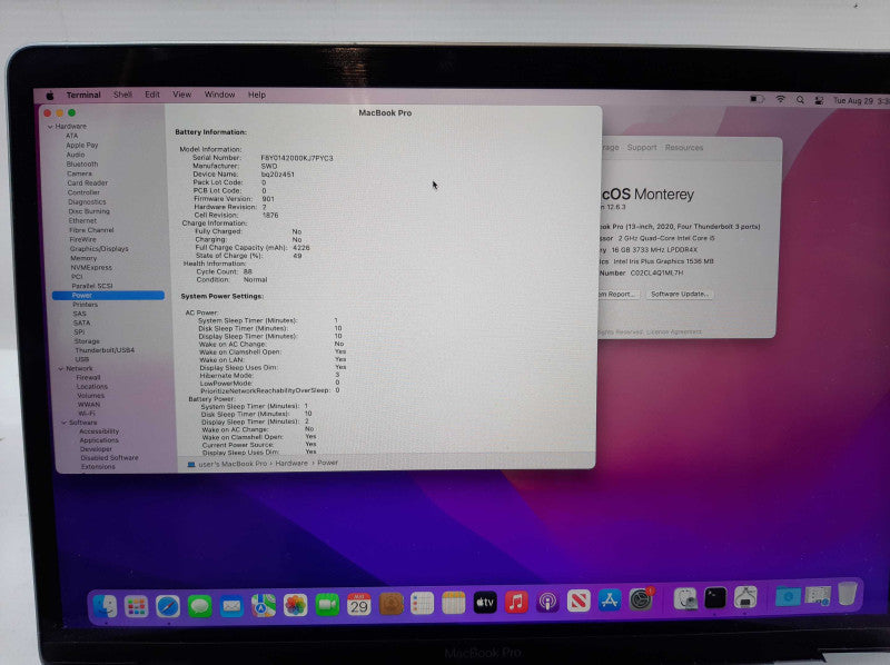 Apple Macbook Pro 2020 13\\" Core i5-1038NG7 @ 2.0GHz 16GB DDR4 500GB SSD *READ