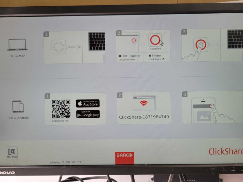 Barco R9861520 Clickshare CSE-200 Wireless Presentation Syste w/ 2x Antennas _
