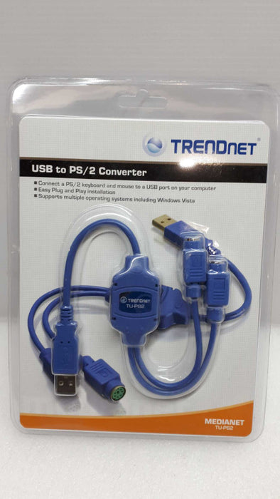 Trendnet TU-PS2 Medianet USB to PS/2 Converter New Sealed &