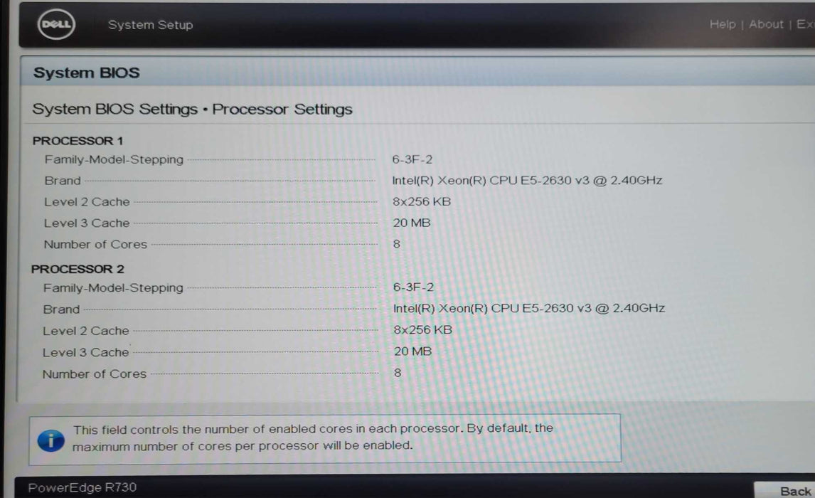 Dell PE R730 2x Xeon E5-2630v3 2.40GHz 64GB H730 Mini 5x 1.2TB SAS 2x PSU _