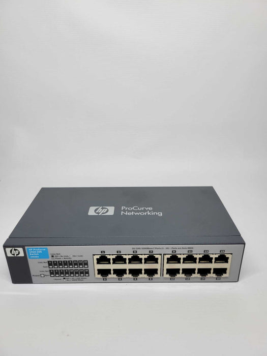 HP 16-Port External Switch - HP 1410-16G - J9560A w/Power Adapter