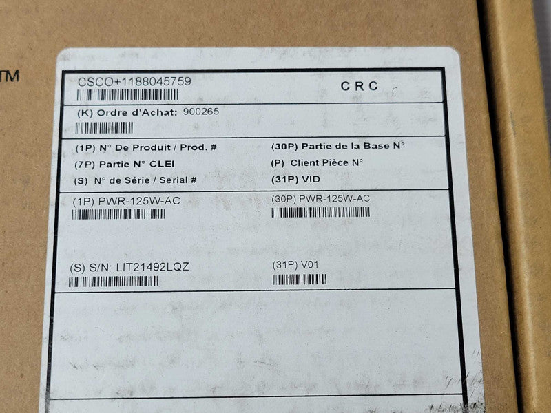 Cisco/Liteon PWR-125W-AC 125W Power Supply for for 890 Series Router _