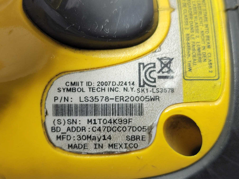Symbol LS3578 Barcode Scanner 1D Wireless BT LS3578-ER20005WR, READ _