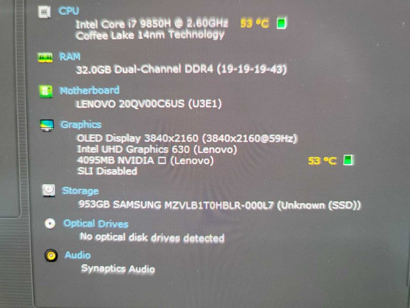 Lenovo X1 Extreme Gen 2 i7-9850H, 4GB GTX 1650,  GTX 32GB DDR4, 1TB SSD *READ Î²