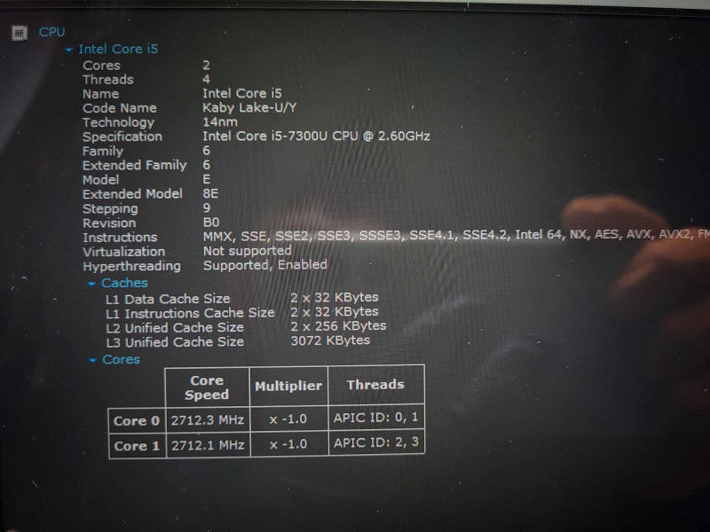 Surface Pro 5th Gen(1807) i5-7300U @ 2.6GHz 8GB RAM 256GB SSD READ $