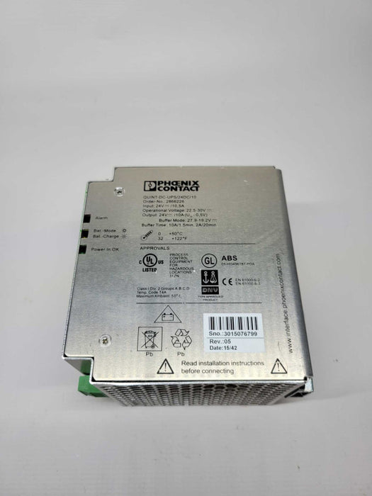 Phoenix Uninterruptible Power Supply 2866226 QUINT-DC-UPS/24DC/10A (DENTS) Q