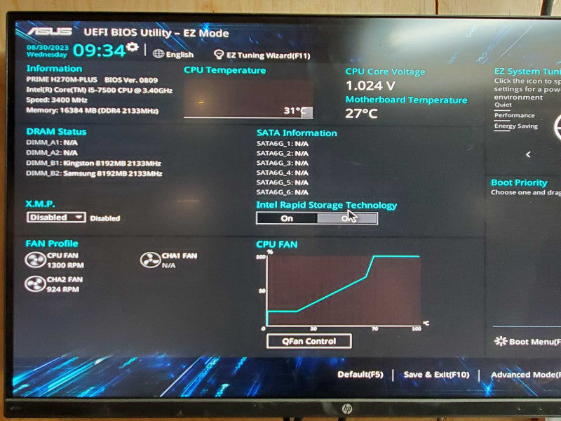 Custom PC - Intel i5-7500 @ 3.40 GHZ 16GB DDR4 850W PSU