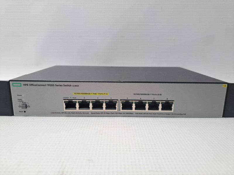 HPE JL383A 1920S Series 4-Port Gig PoE+ & 4-Port Gig Switch 65W