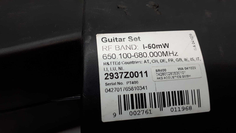 AKG SR400 Wireless Guitar Reciever and Transmiter &