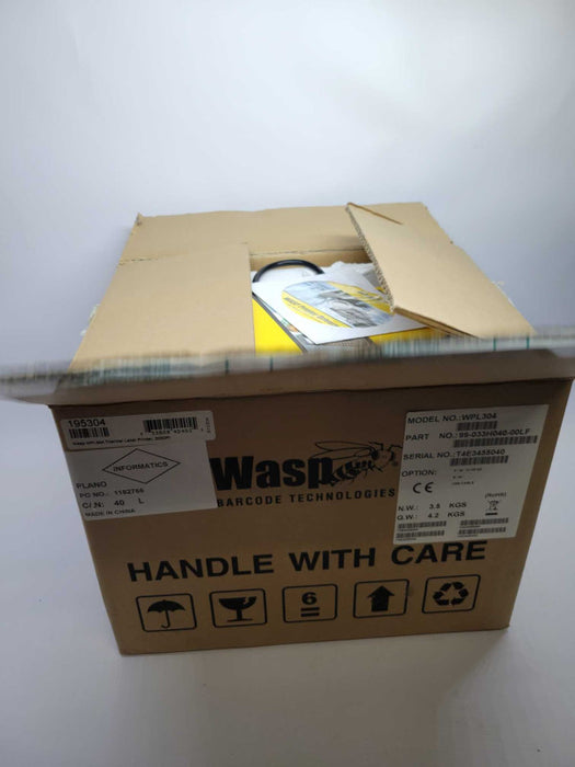 Wasp WPL304 Thermal Label Barcode Printer with Power Adapter (OPEN BOX)
