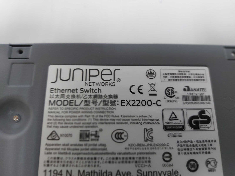 Juniper EX2200-C 12 Port Managed Compact Switch - READ BELOW #
